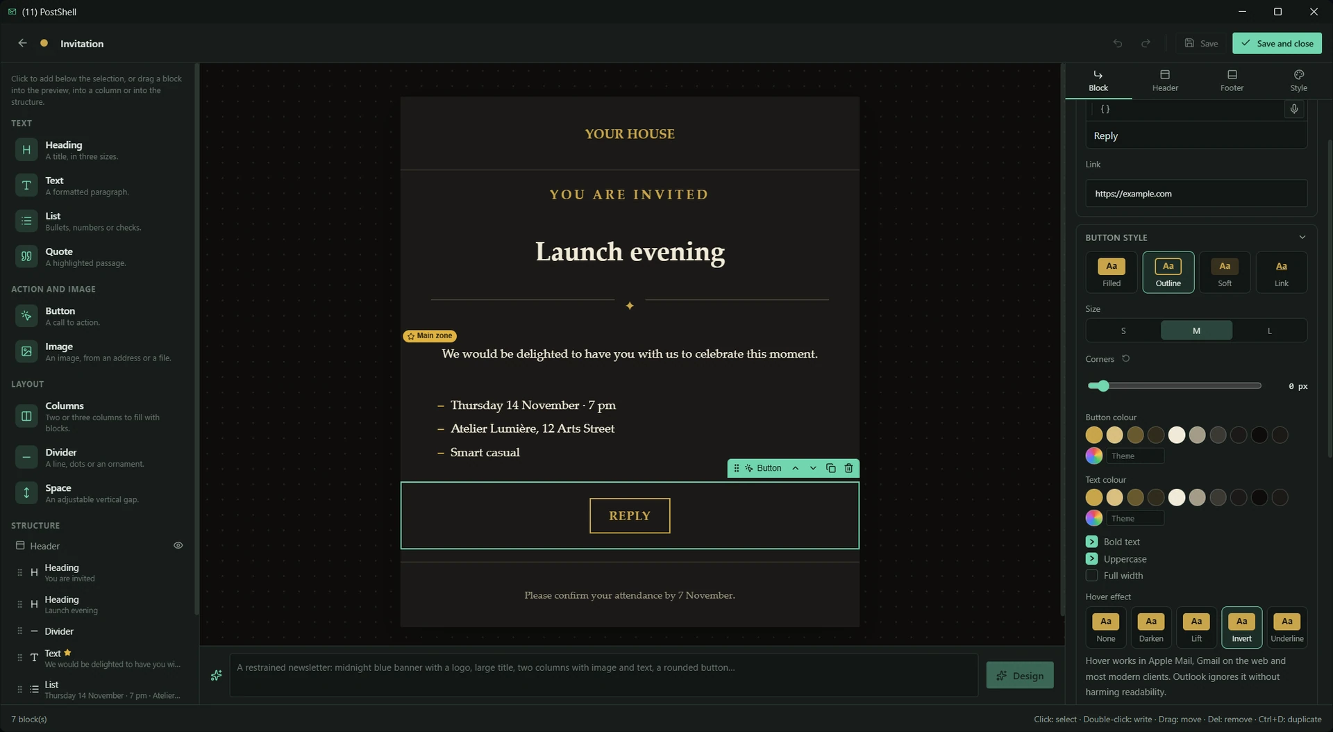 Your layout, without starting from scratch.